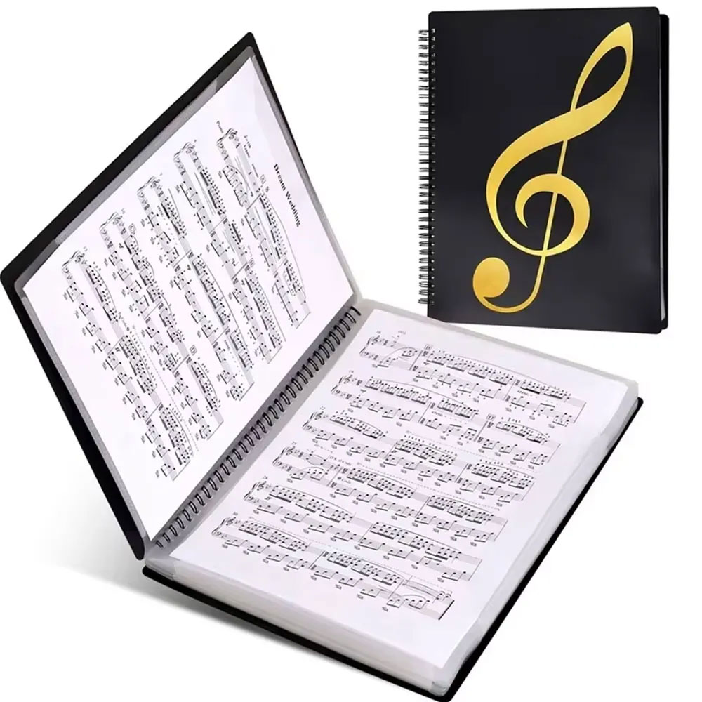 Blank Sheet Music Notebook - Fleksibel 40 Halaman Folder Skor Musik