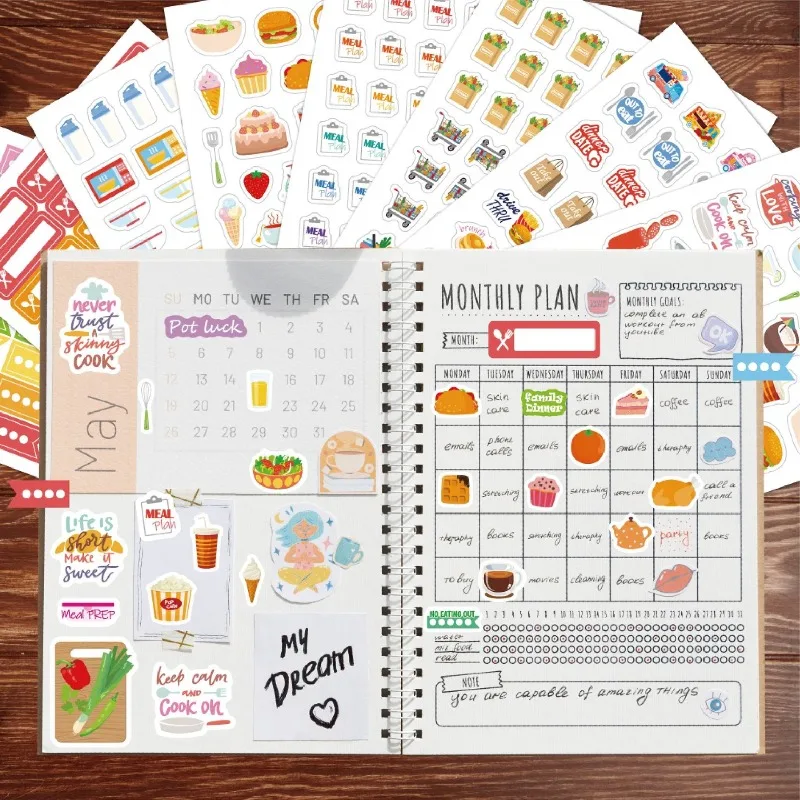 Stationery Books - Stiker Perencanaan Makanan Stiker Dekorasi Alat