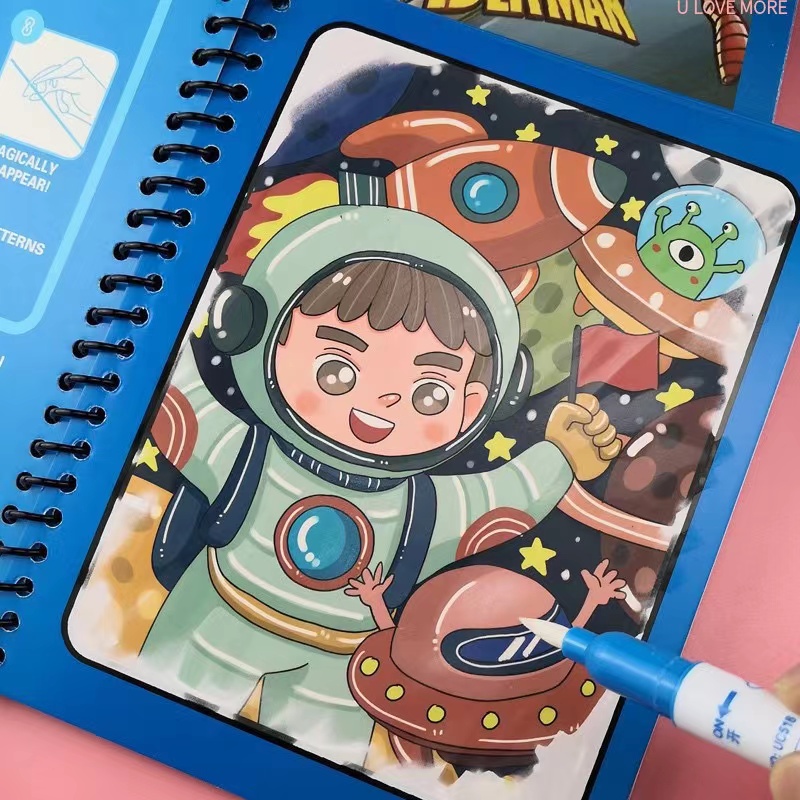 Reusable Water Magic Coloring Book - 1 buah buku ajaib gambar air