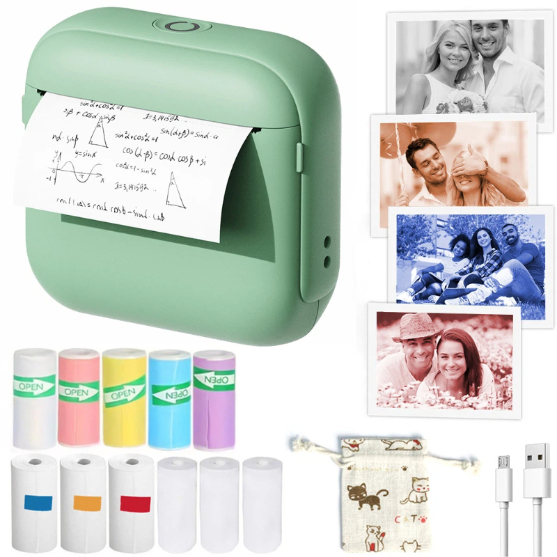 Mini Pocket Thermal Printer Paper Roll - Printer Thermal Bluetooth Mini Saku Tanpa
