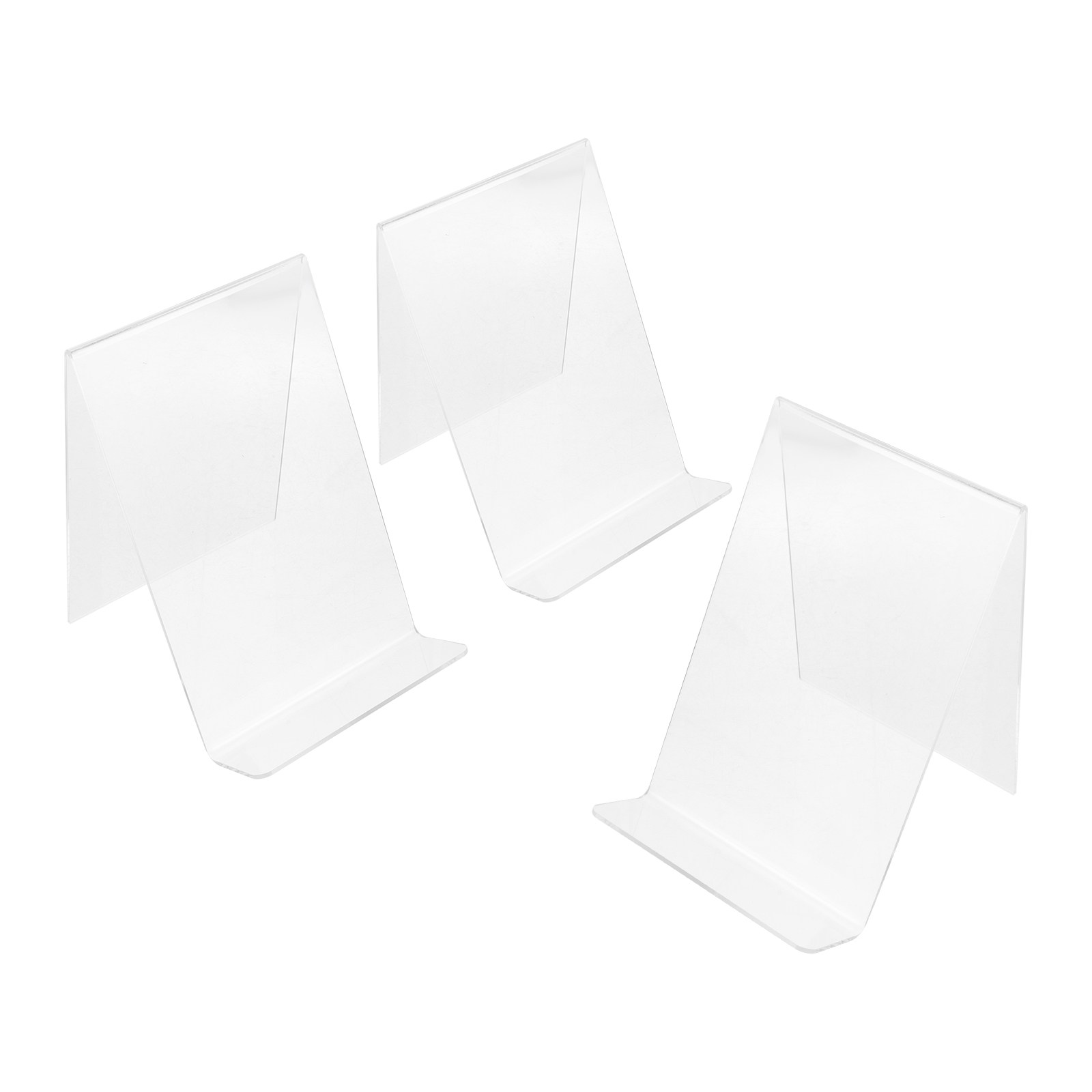Clear Acrylic Book Stand Holder - 3Pcs Penyangga Buku Akrilik Transparan untuk