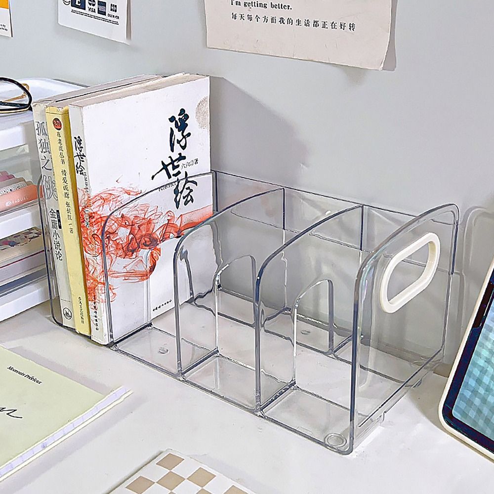 Clear Acrylic Book Stand Holder - Penyangga Buku Akrilik Transparan Portabel dengan