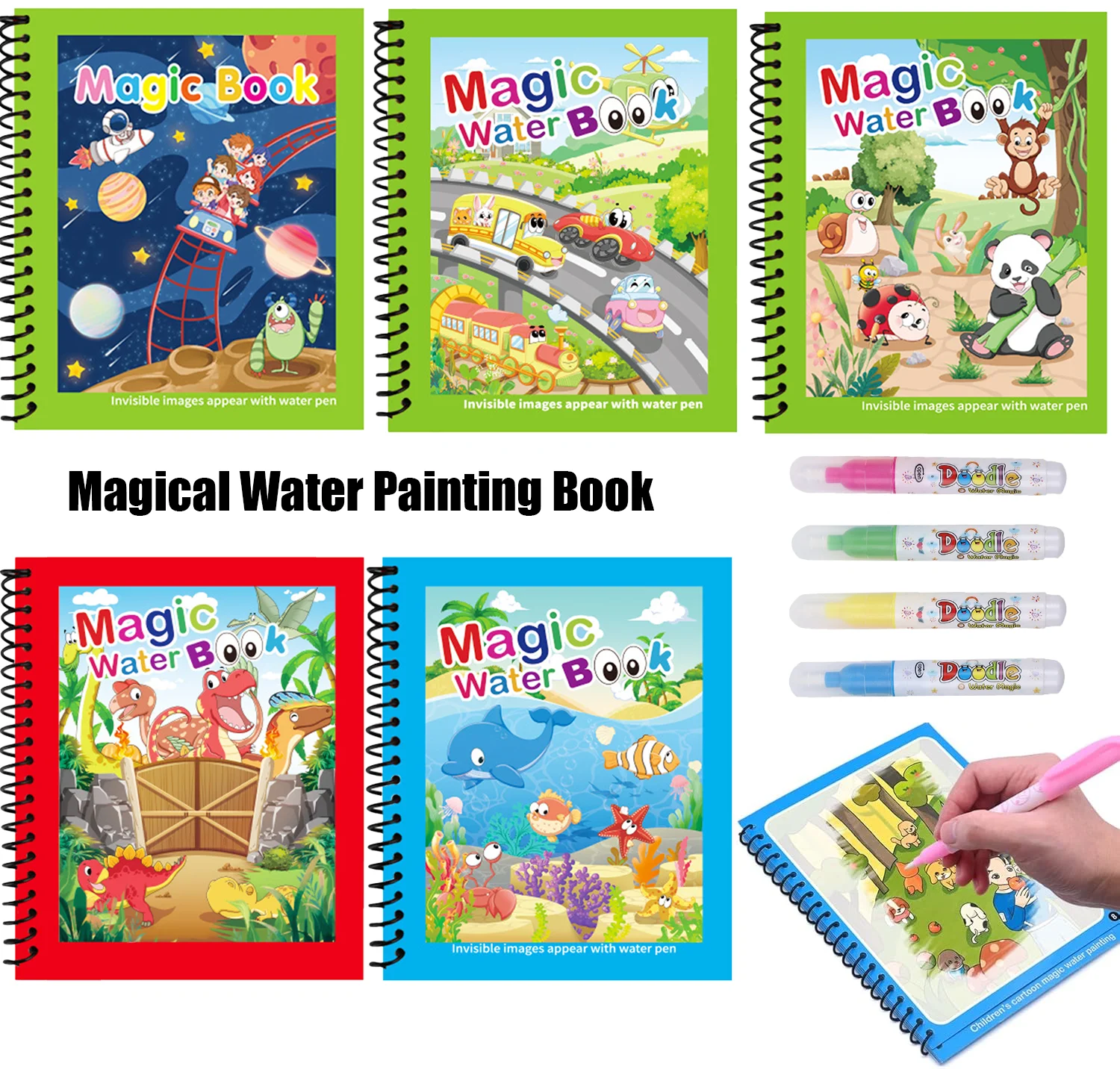 1 Buah Buku Gambar Air Ajaib A - Reusable Water Magic Coloring Book ulasan dan harga