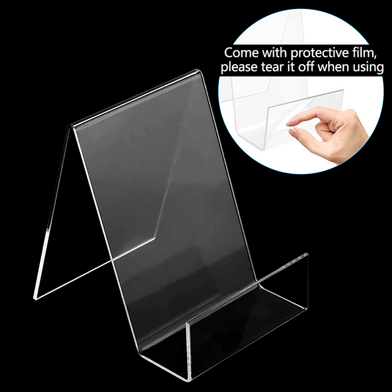 1 Buah Tempat Pajangan Buku Ak - Clear Acrylic Book Stand Holder ulasan dan harga