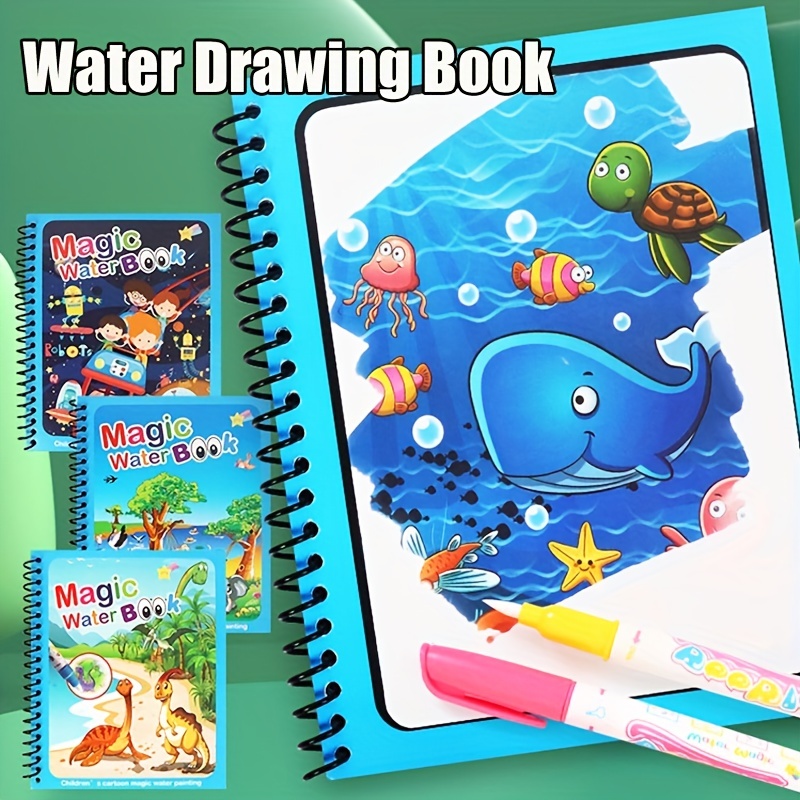 Buku ajaib gambar air mainan m - Reusable Water Magic Coloring Book ulasan dan harga