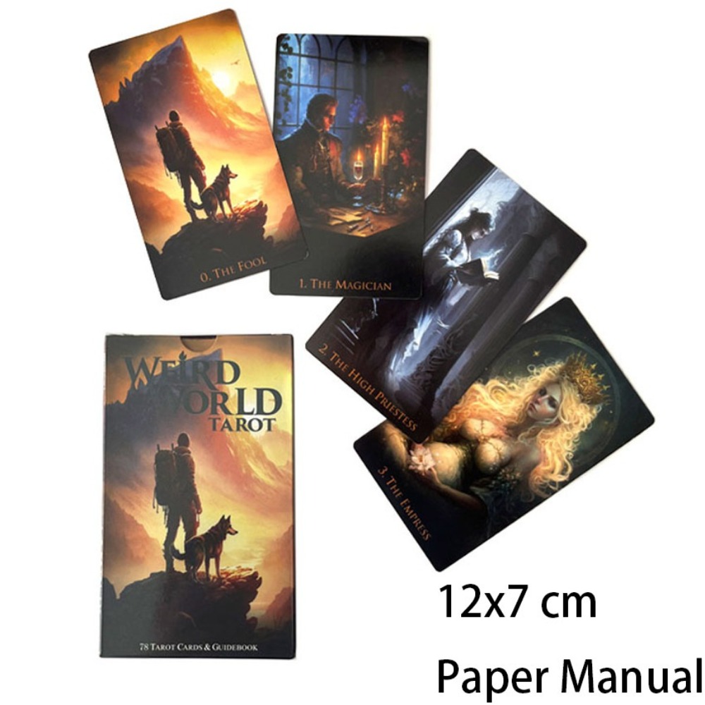 12*7cm Dunia aneh Tarot 78 kar - Tarot Deck With Guidebook ulasan dan harga