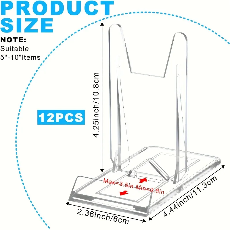 5/12 buah Stand Display Akrili - Clear Acrylic Book Stand Holder ulasan dan harga