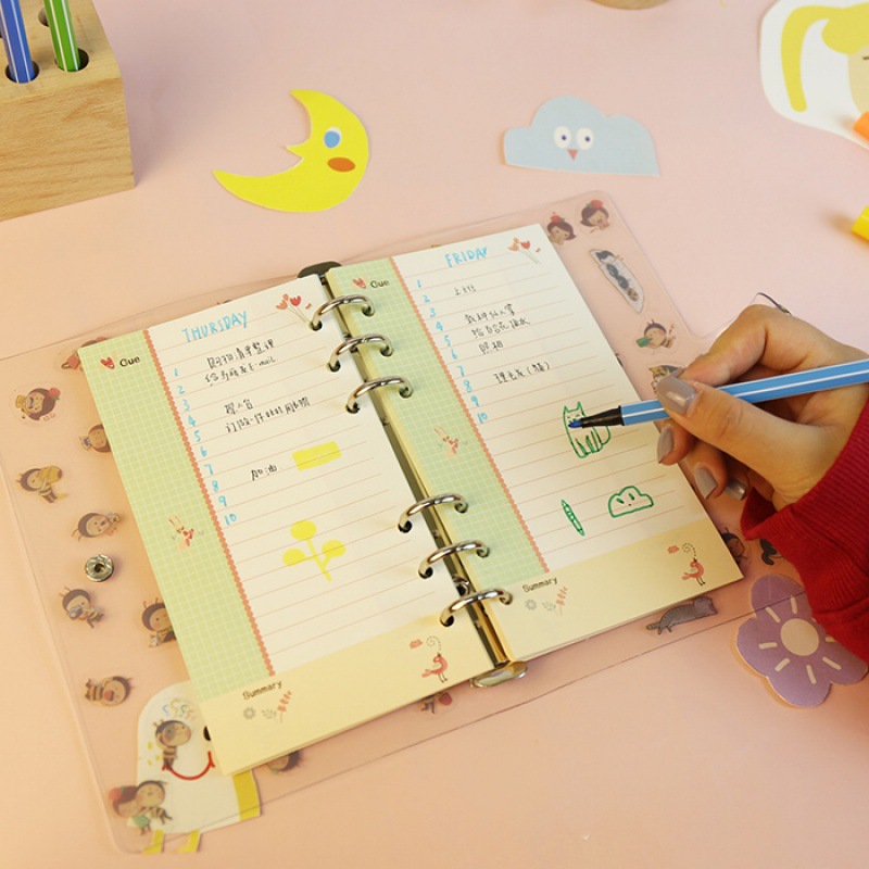 Kawayi A5 A6 Loose Leaf Notebo - A5 Spiral Dotted Grid Notebook ulasan dan harga
