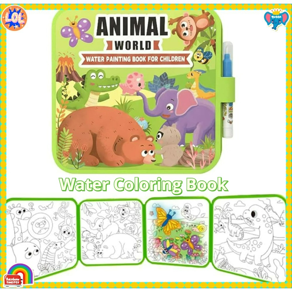 Set Buku Mewarnai Air Ajaib de - Reusable Water Magic Coloring Book ulasan dan harga