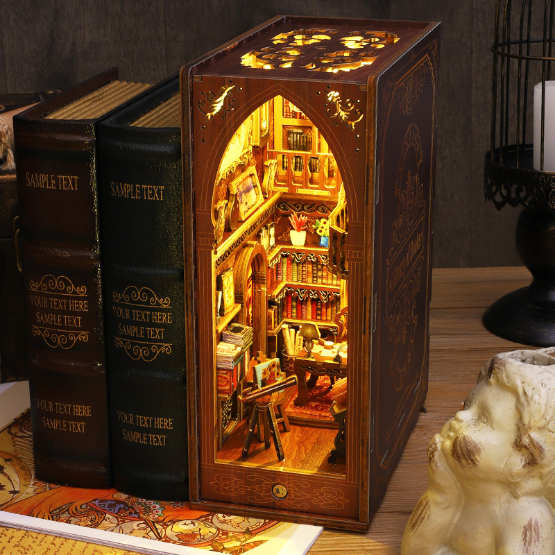 Kit masukkan rak Nook buku DIY - Diy Wooden Book Nook Kit Shelf Insert ulasan dan harga