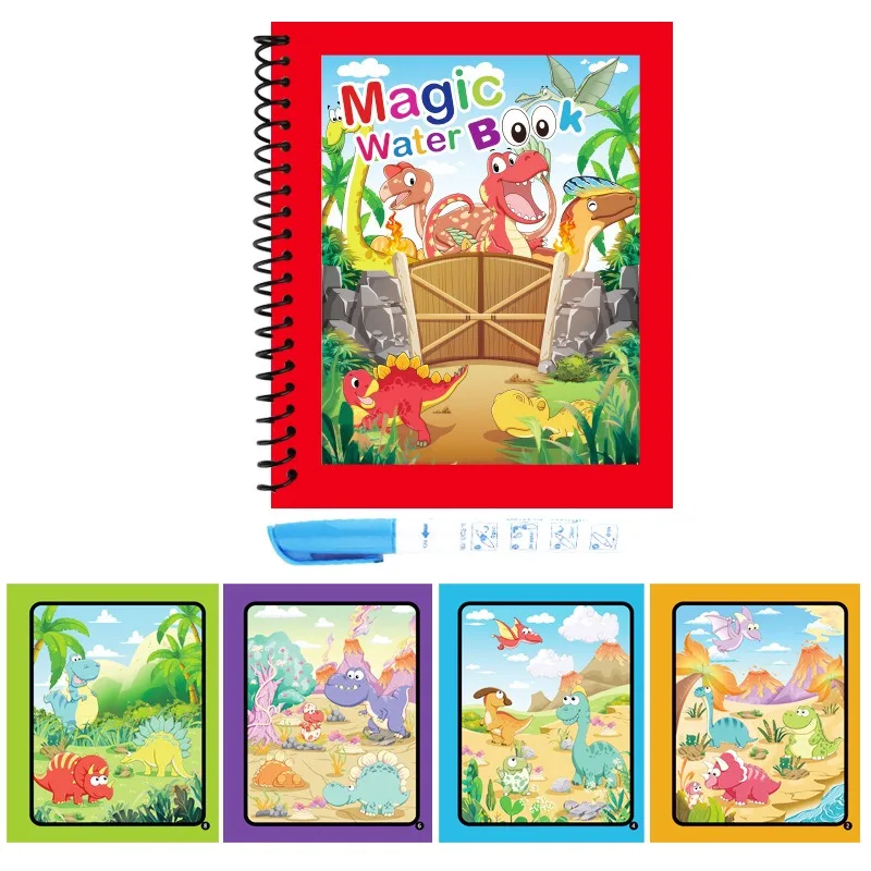 1 buah buku air ajaib dapat di - Reusable Water Magic Coloring Book ulasan dan harga