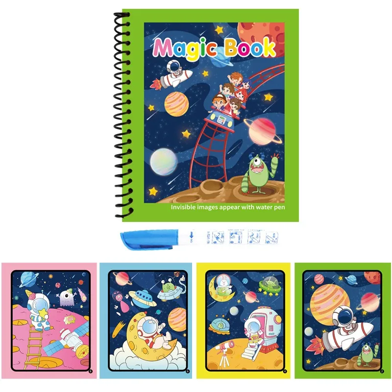 1 buah buku air ajaib dapat di - Reusable Water Magic Coloring Book ulasan dan harga