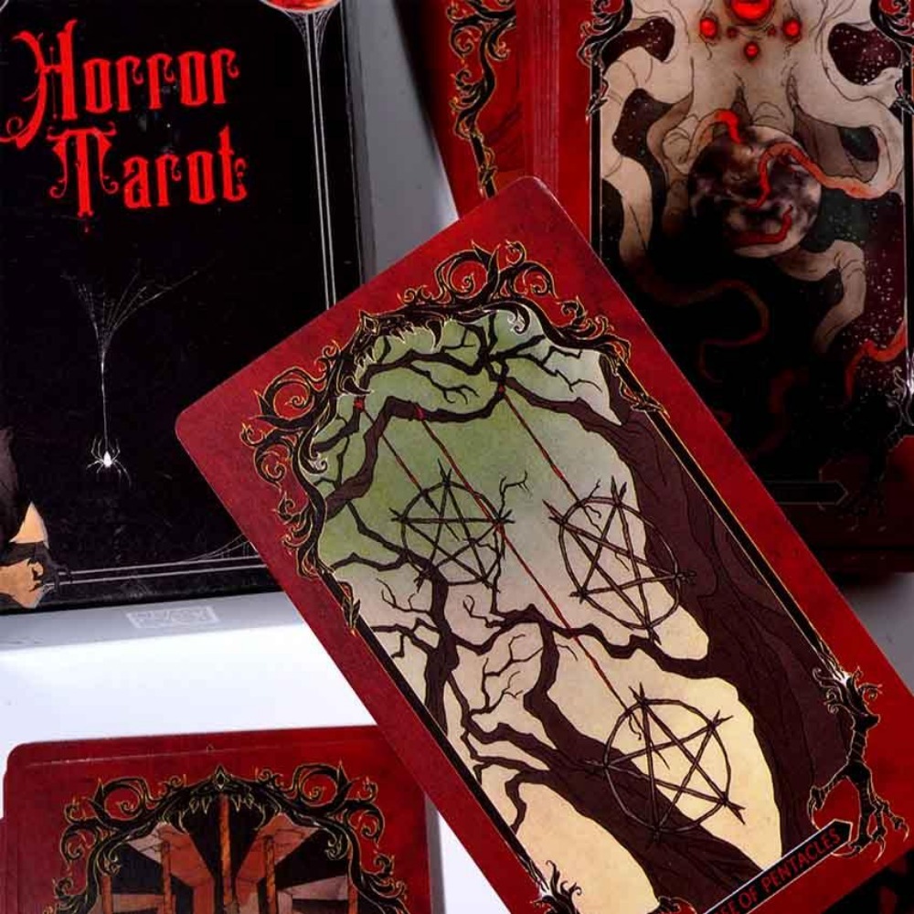 10.3*6cm kartu dek Tarot horor - Tarot Deck With Guidebook ulasan dan harga