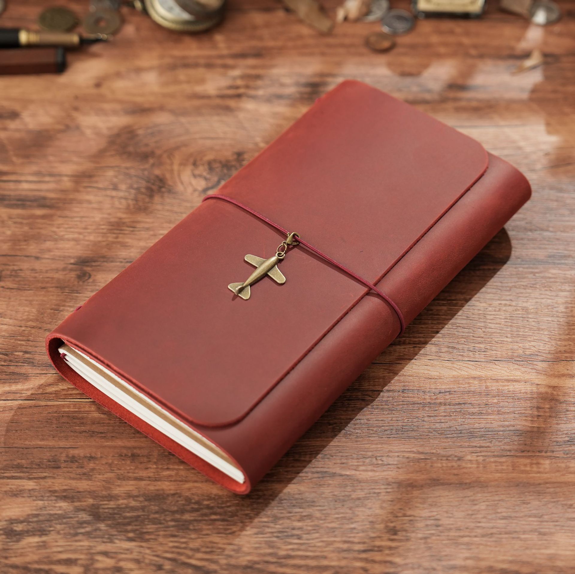 Buku Catatan Perjalanan Lipat  - Vintage Leather Journal Notebook ulasan dan harga