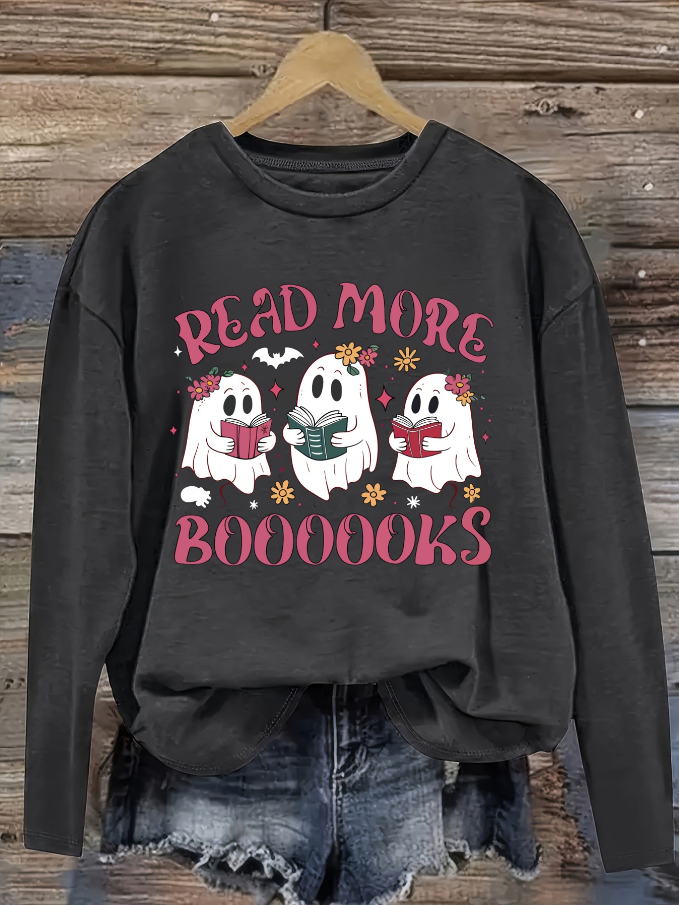 Kaos Wanita Lengan Panjang Kas - Books ulasan dan harga