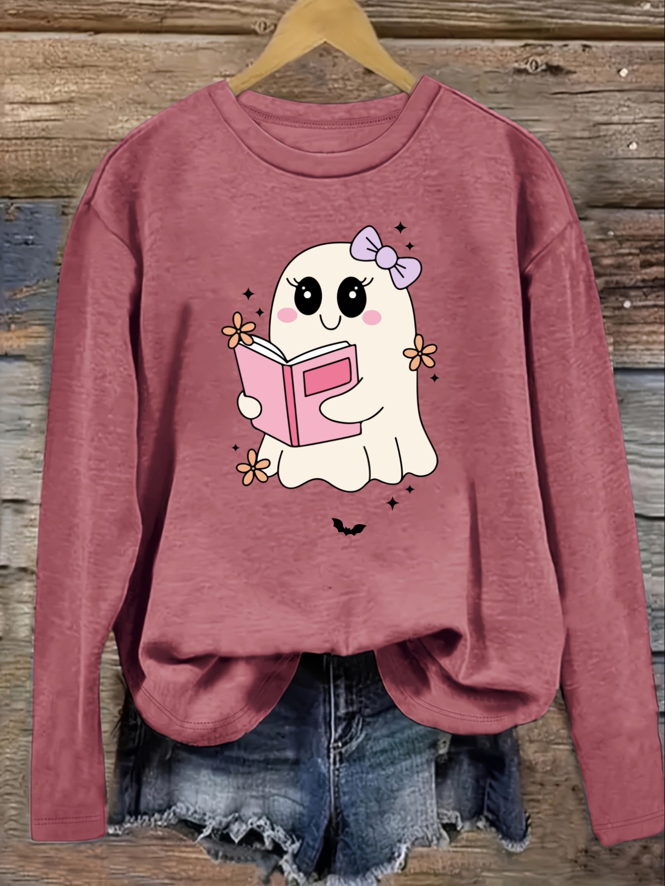 Kaos Wanita Lengan Panjang Kas - Books ulasan dan harga