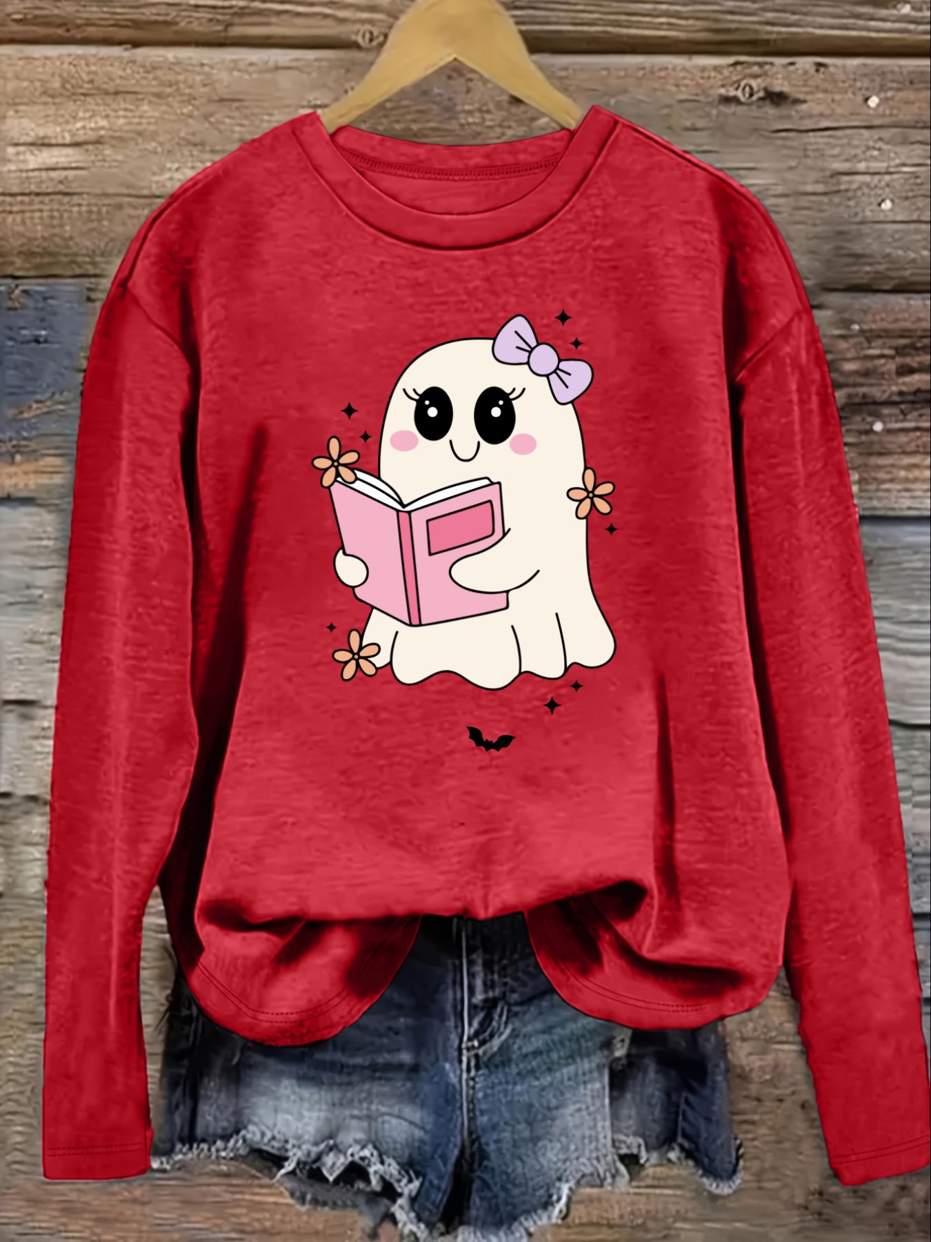 Kaos Wanita Lengan Panjang Kas - Books ulasan dan harga