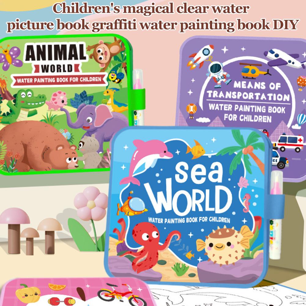 Buku Lukisan Air Lipat untuk A - Reusable Water Magic Coloring Book ulasan dan harga