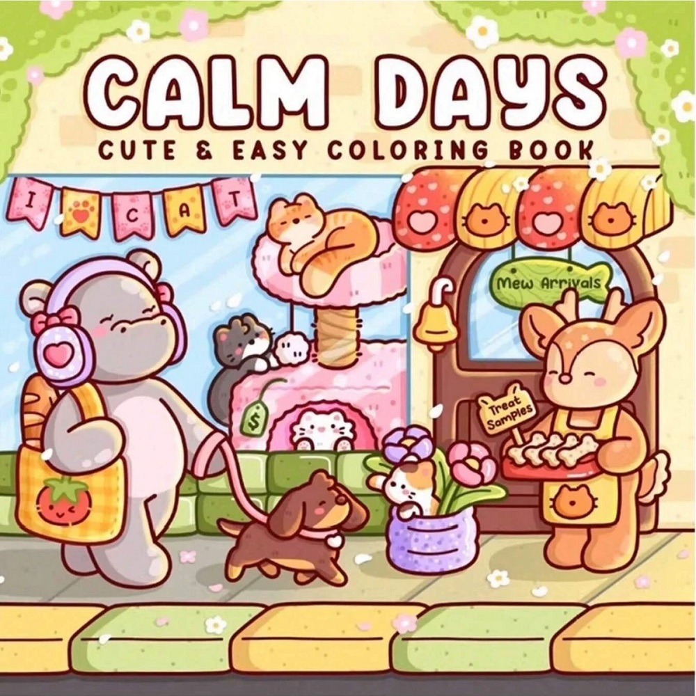 Buku Mewarnai Hewan Lucu untuk - Adult Coloring Book Stress Relief ulasan dan harga