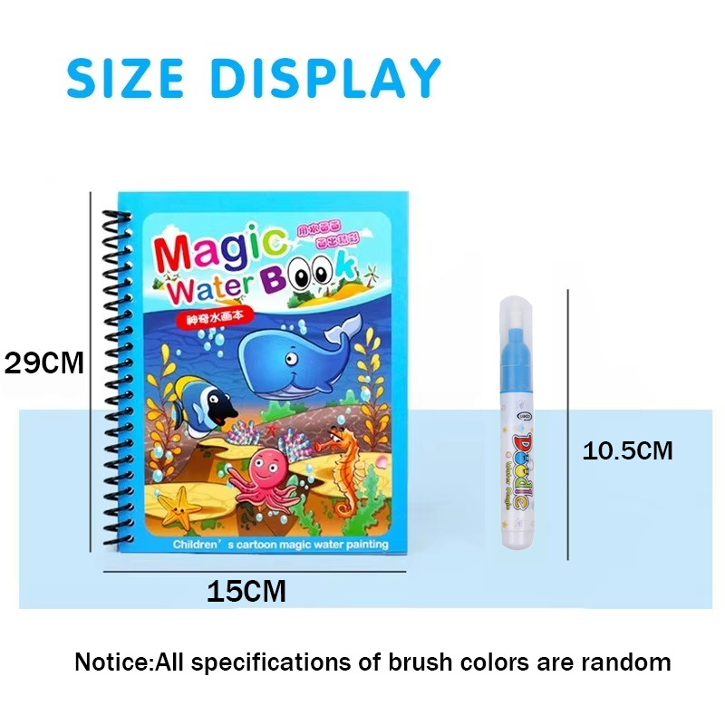 1 Buah Buku Gambar Air Ajaib y - Reusable Water Magic Coloring Book ulasan dan harga