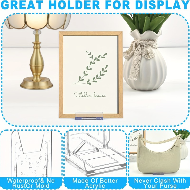 12 Buah 5/ Stand Display Akril - Clear Acrylic Book Stand Holder ulasan dan harga