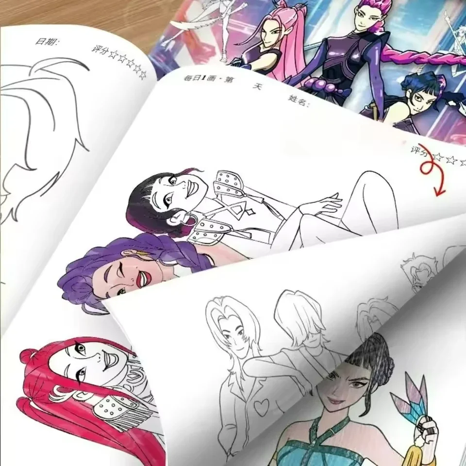 Buku Mewarnai Tema Anime Gilrs - Adult Coloring Book Stress Relief ulasan dan harga